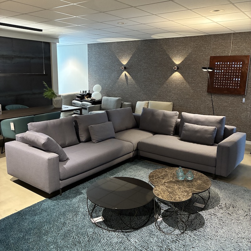 Rolf Benz Nuvoal Grijze hoekbank